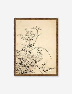 Autumn Flowers and Grasses Print by Miyazaki Yūzen