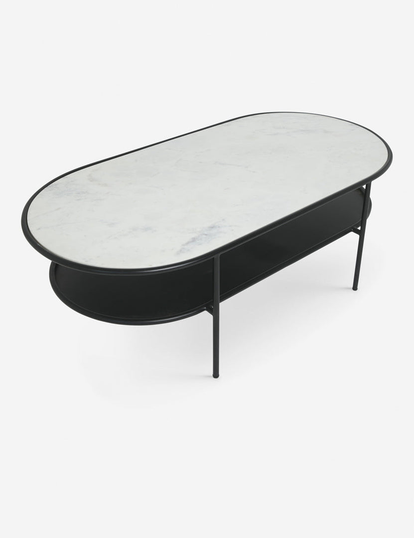 | Downward view of the Ayana Oval Coffee Table