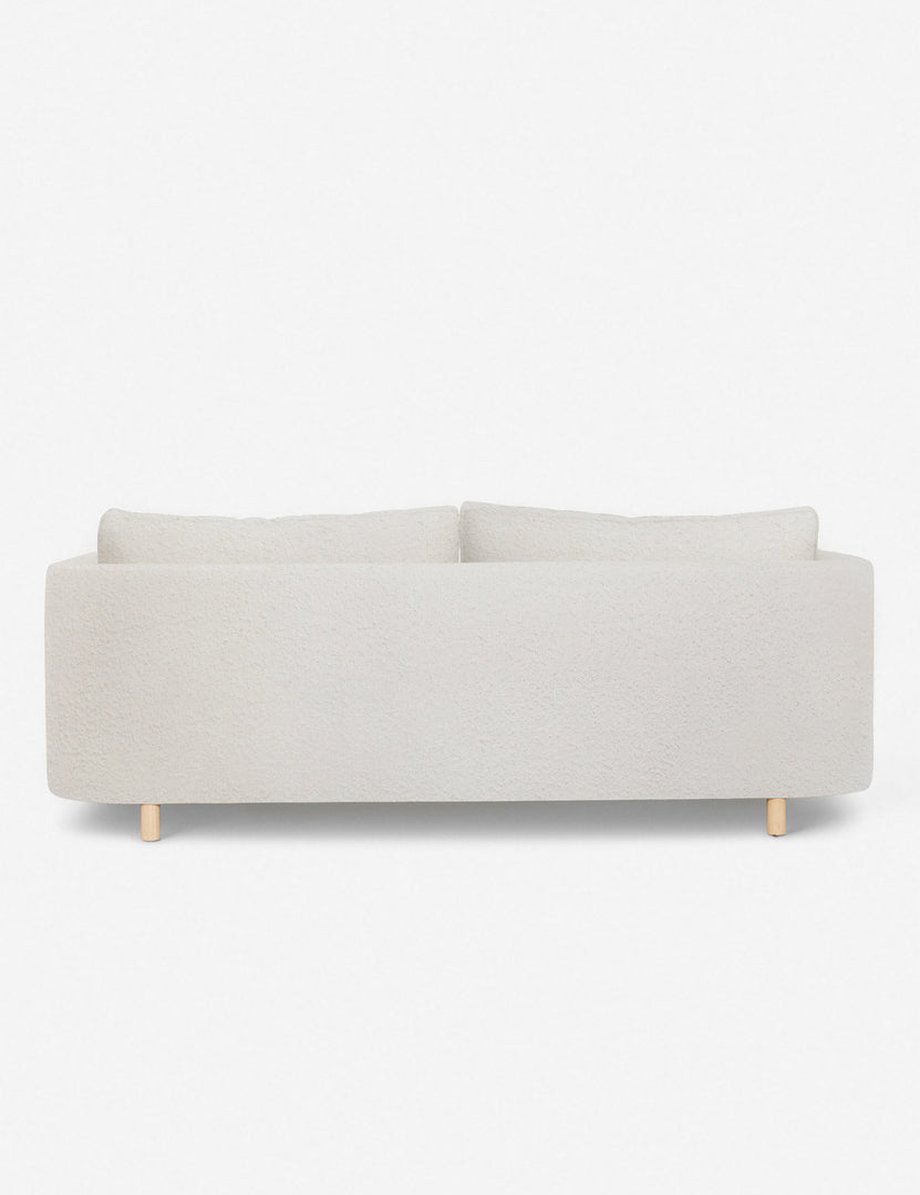 #size::72-W #size:84-W #color::taupe-boucle #size::96-W | Back of the Taupe Boucle Belmont Sofa