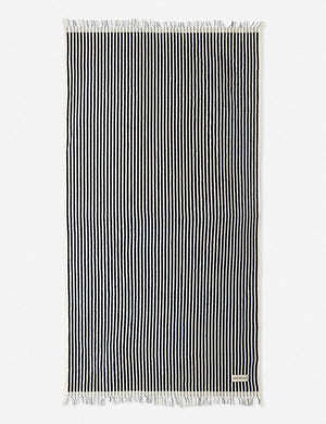 Navy and white striped Beach Towel by Business & Pleasure Co.