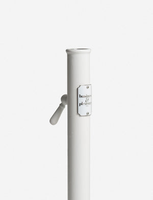 Close-up of the neck on the Classic white umbrella base by business and pleasure co
