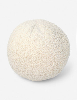 Ivory Bouclé Ball Pillow by Sarah Sherman Samuel