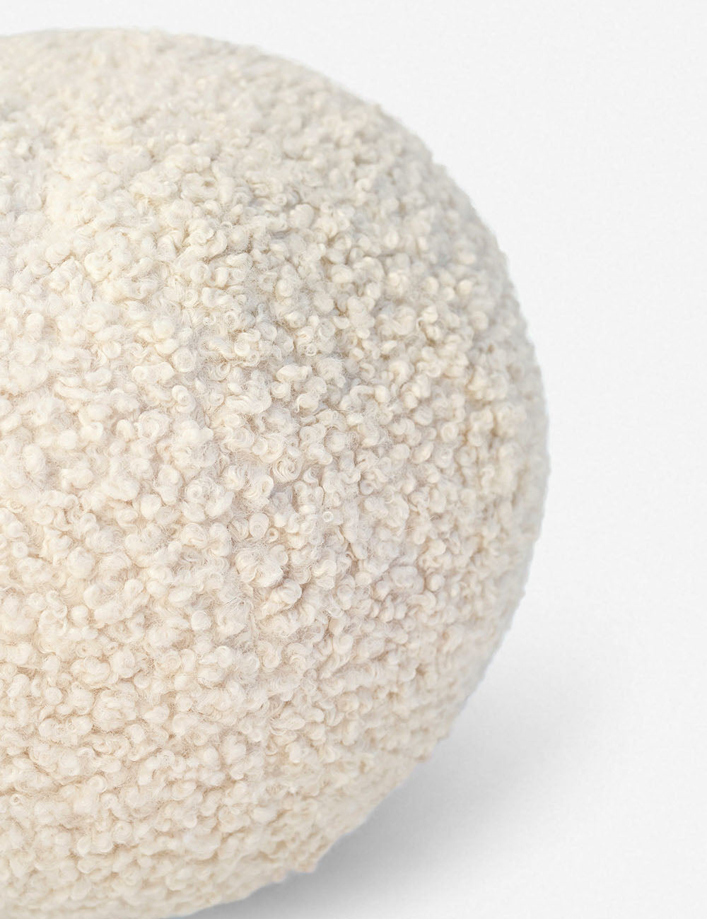 Lulu and Georgia Bouclé Ball Pillow - Thumbnail 5