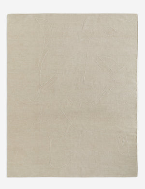 Beachwood ivory flatweave Rug featuring an abstract graphic pattern by Jake Arnold