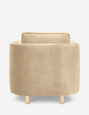 Back of the Belmont Brie beige velvet accent chair