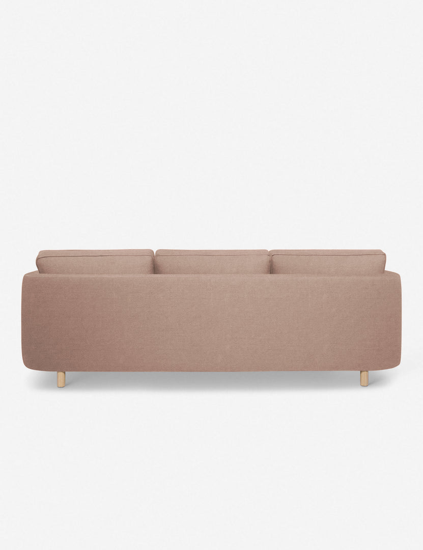 #color::apricot-linen #configuration::left-facing | Back of the Belmont Apricot Linen left-facing sectional sofa