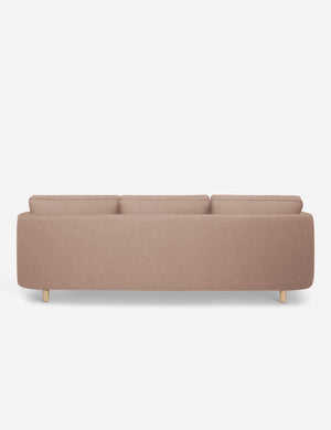 Back of the Belmont Apricot Linen right-facing sectional sofa