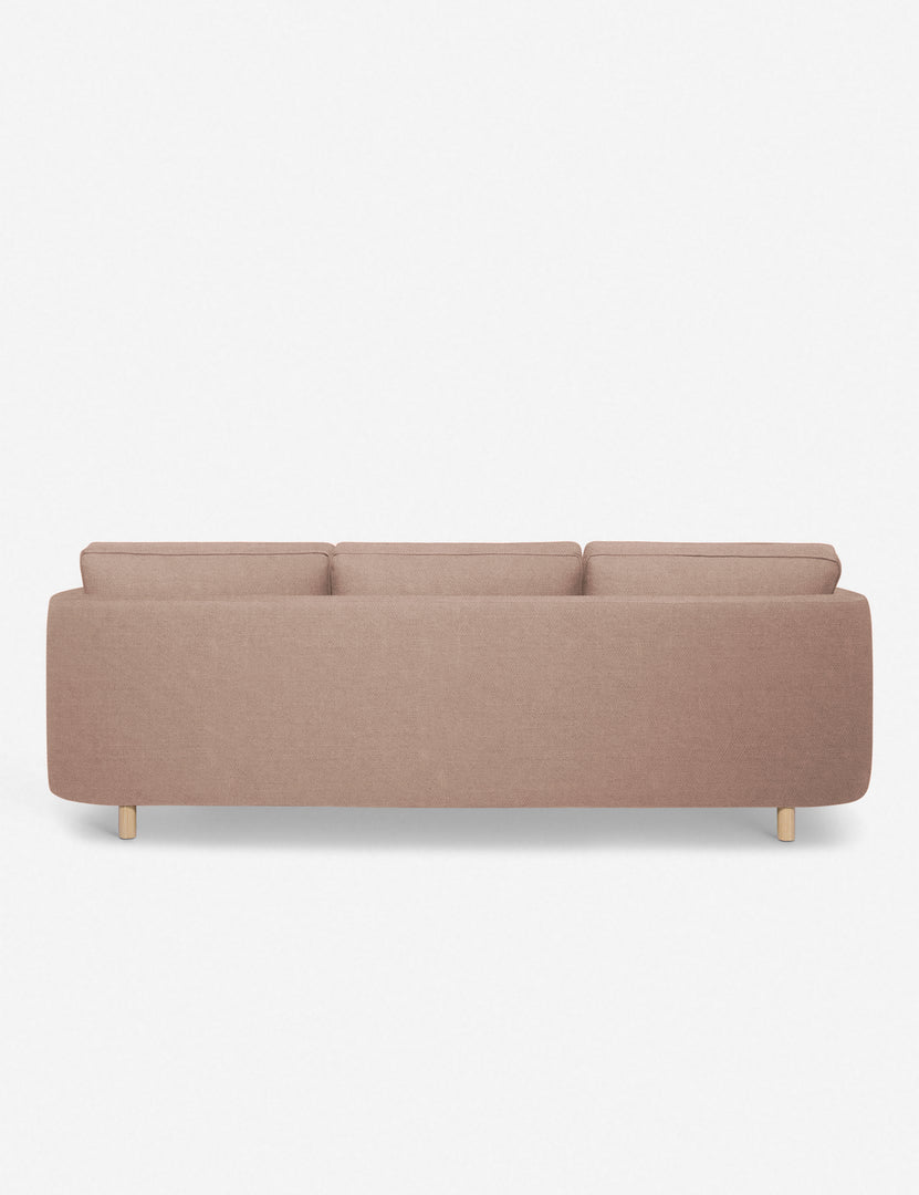 #color::apricot-linen #configuration::right-facing | Back of the Belmont Apricot Linen right-facing sectional sofa