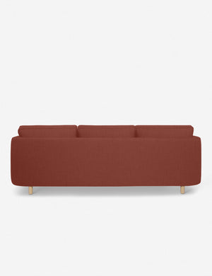 Back of the Belmont Terracotta Linen left-facing sectional sofa