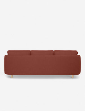 Back of the Belmont Terracotta Linen right-facing sectional sofa