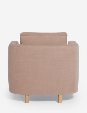 Back of the Belmont Apricot linen accent chair