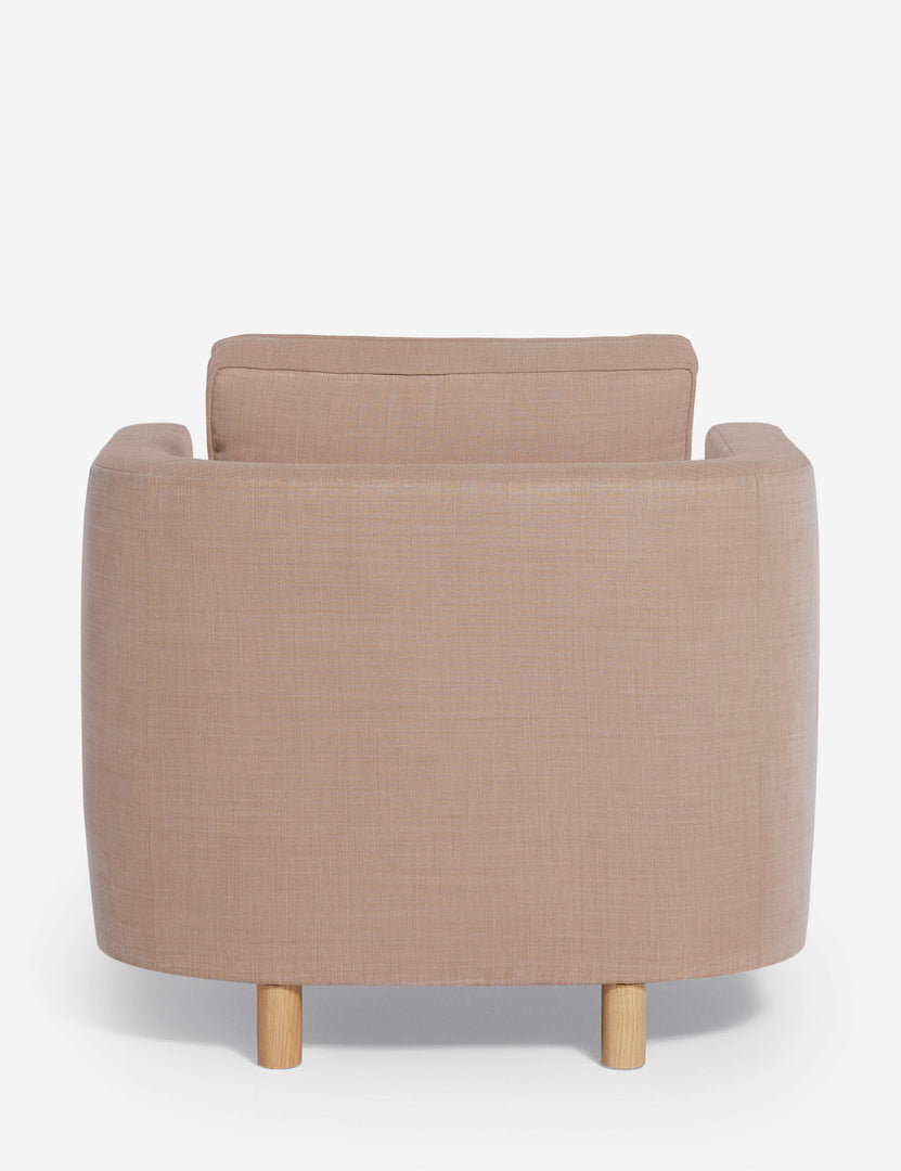 #color::apricot-linen | Back of the Belmont Apricot linen accent chair