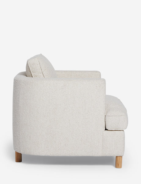 #color::taupe-boucle | Side of the Belmont Taupe boucle accent chair