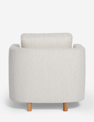 Back of the Belmont Taupe boucle accent chair