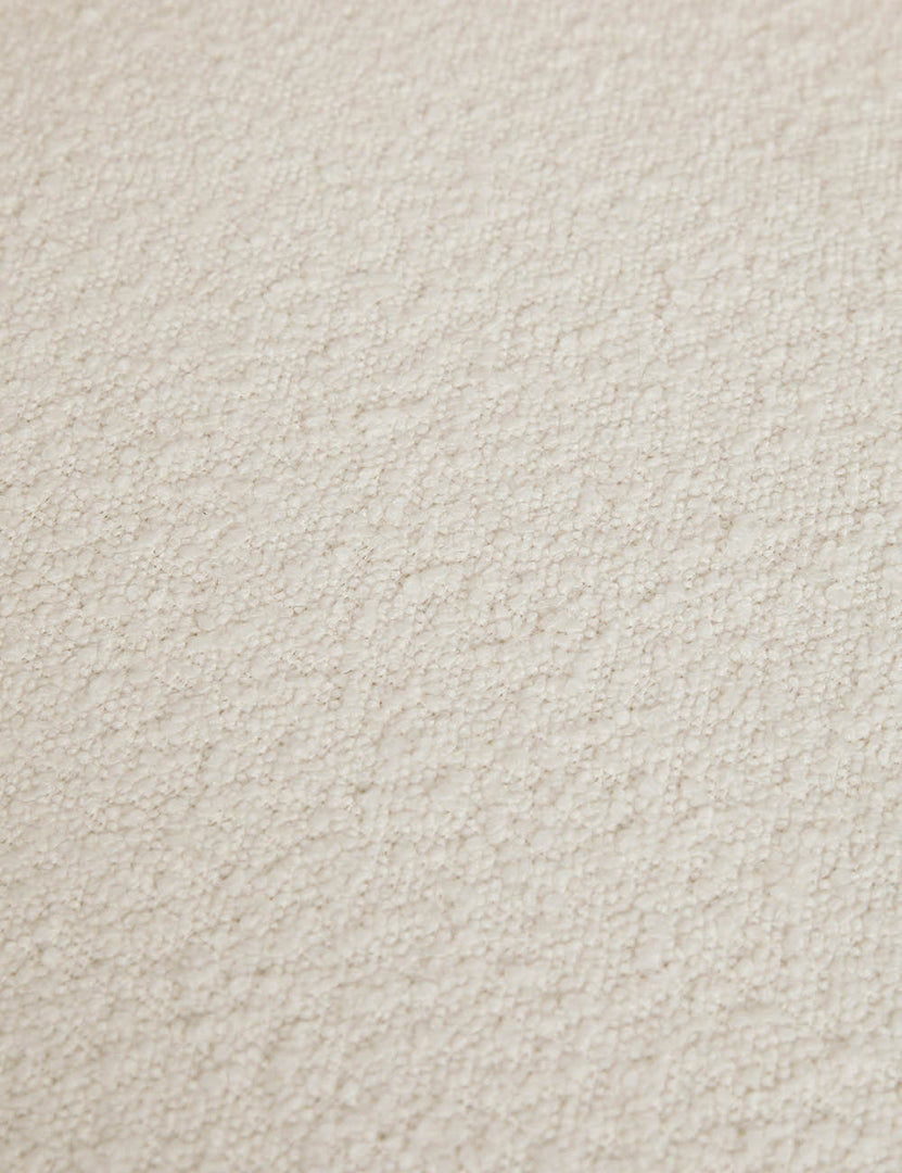 | The ivory boucle fabric