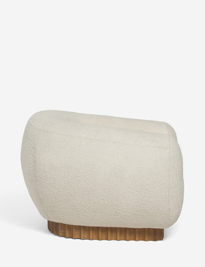 Side of the Billow ivory boucle lounge chair