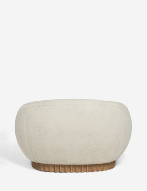 Back of the Billow ivory boucle lounge chair