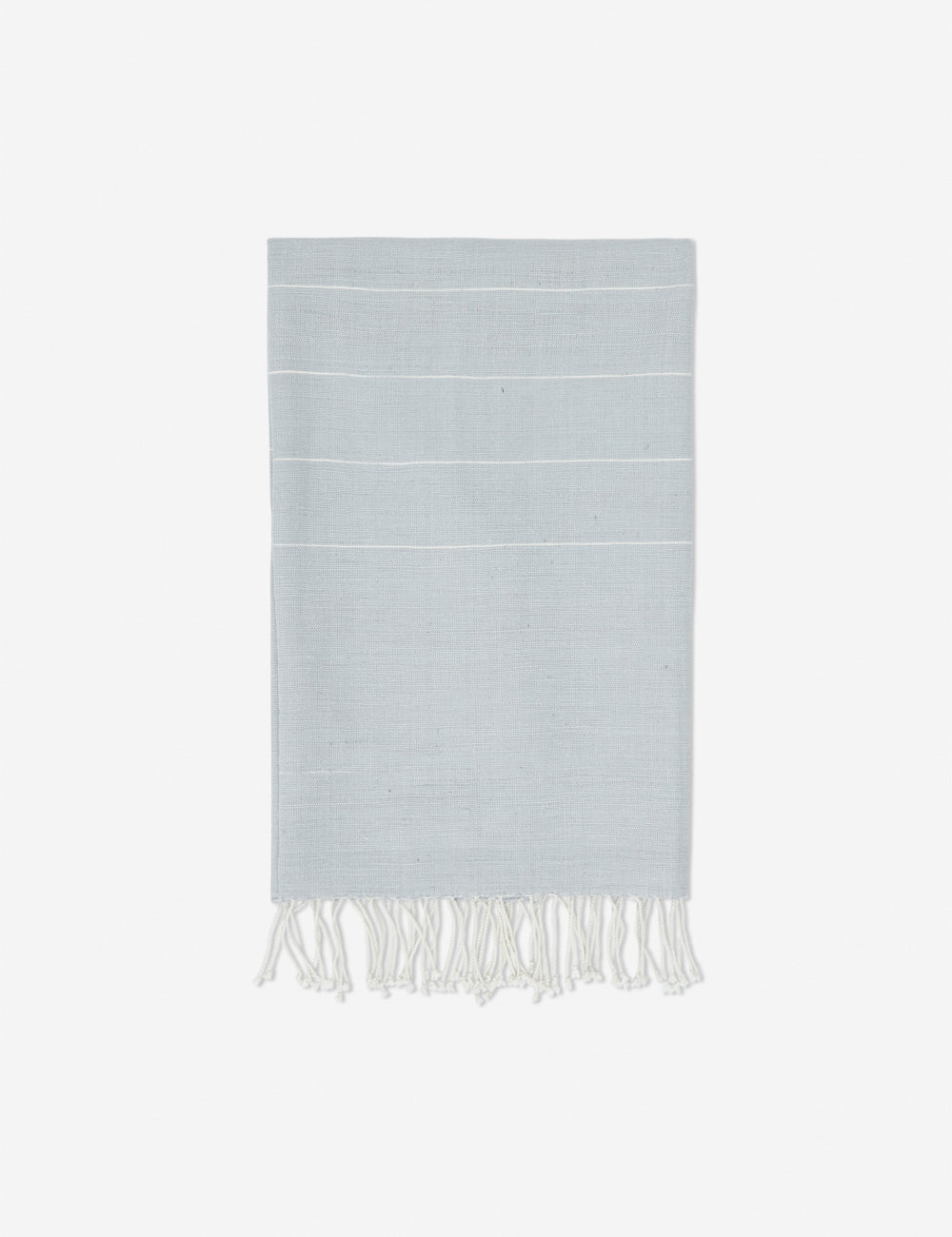 #color::light-gray | Melkam light gray Hand Towel with fringed ends by Bolé Road Textiles