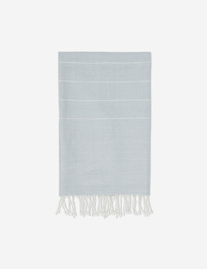 Melkam light gray Hand Towel with fringed ends by Bolé Road Textiles