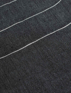 Close-up of the striped pattern on the Melkam onyx gray Hand Towel by Bolé Road Textiles