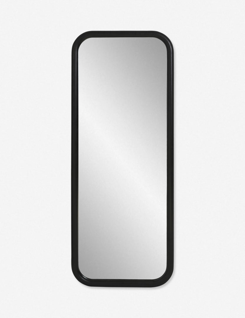 #color::black | Bourdon Full Length black ash wood Mirror with rounded edges