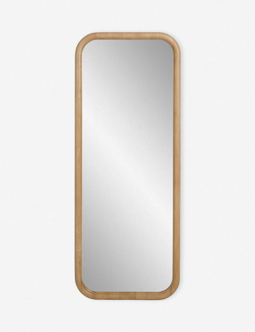 #color::natural | Bourdon Full Length natural ash wood Mirror with rounded edges