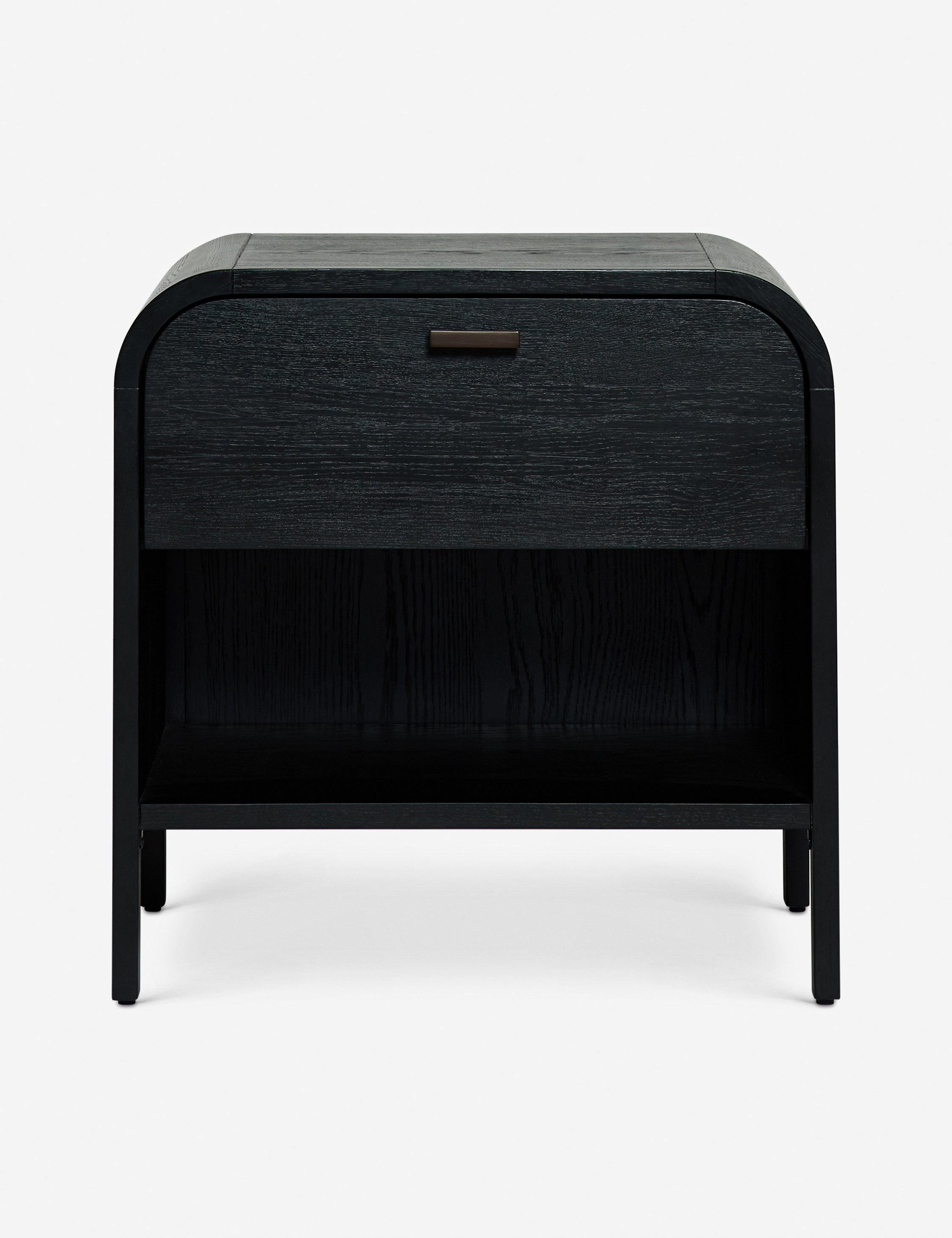 bedside dresser black Modern Luxury Black & Gold 3 Drawers Bedroom Nightstand Square Bedside Table Homary