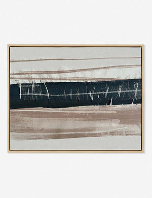Neutral Abstract No. 21 one-of-a-kind neutral-toned Wall Art in a maple frame by Visual Contrast