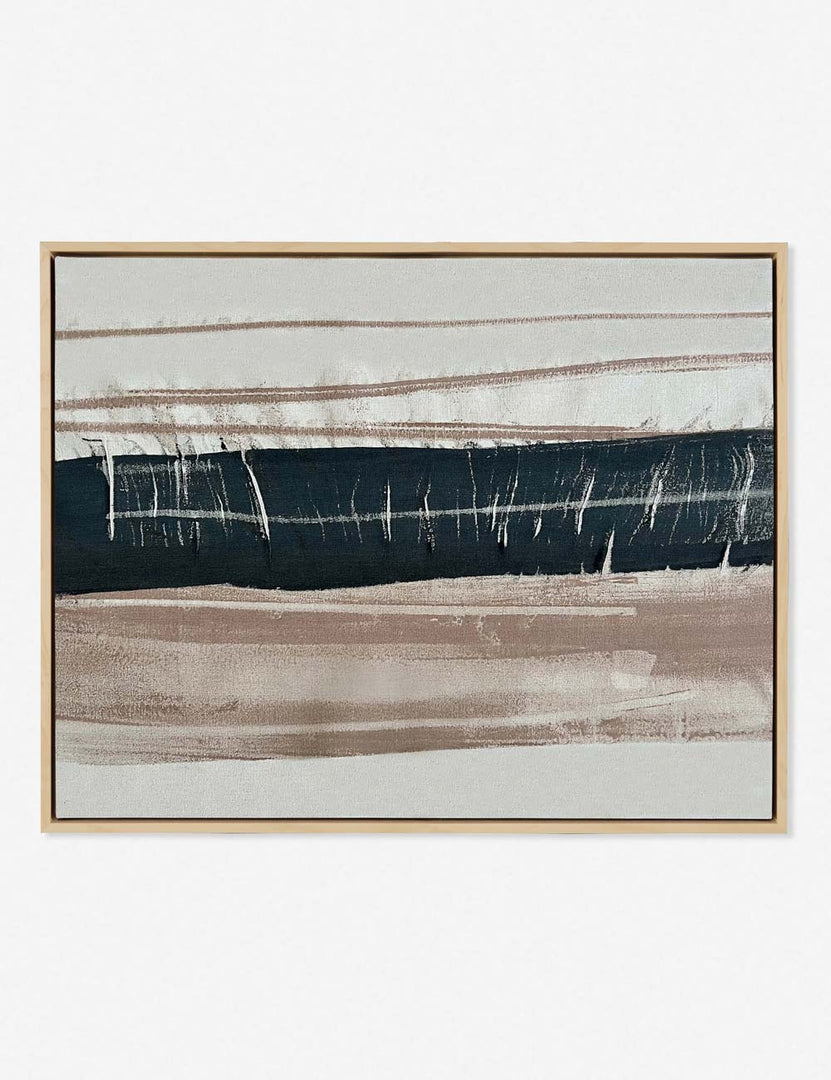 | Neutral Abstract No. 21 one-of-a-kind neutral-toned Wall Art in a maple frame by Visual Contrast