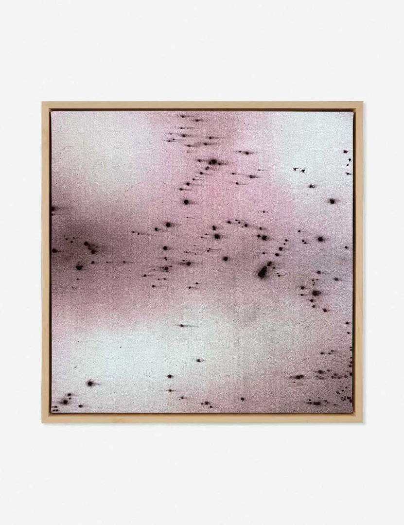 | Neutral Abstract No. 37 purple-toned Wall Art in a maple frame by Visual Contrast