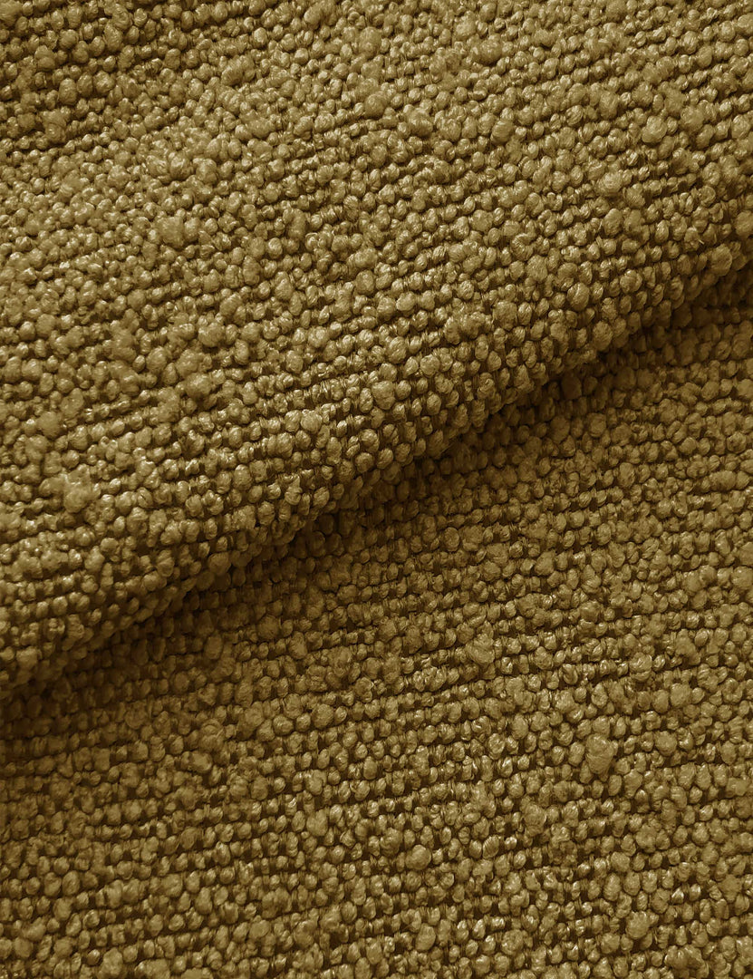 #color::ochre-boucle #size::twin #size::full #size::queen #size::king #size::cal-king | The Ochre Boucle fabric on the Deva platform bed