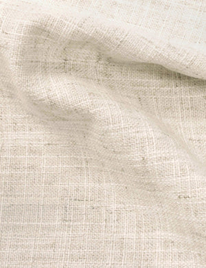 The Talc Linen fabric on the Deva platform bed