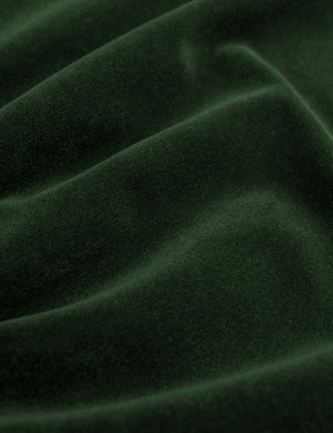 The Emerald Velvet fabric on the Deva platform bed