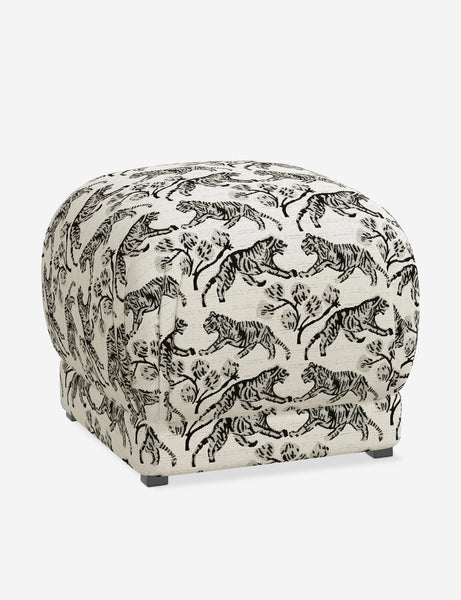 #color::tiger-ivory-by-sarah-sherman-samuel | Angled view of the Bailee Tiger Ivory ottoman