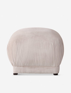 Angled view of the Bailee Mineral Velvet ottoman