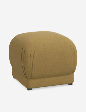 Angled view of the Bailee Sesame Linen ottoman