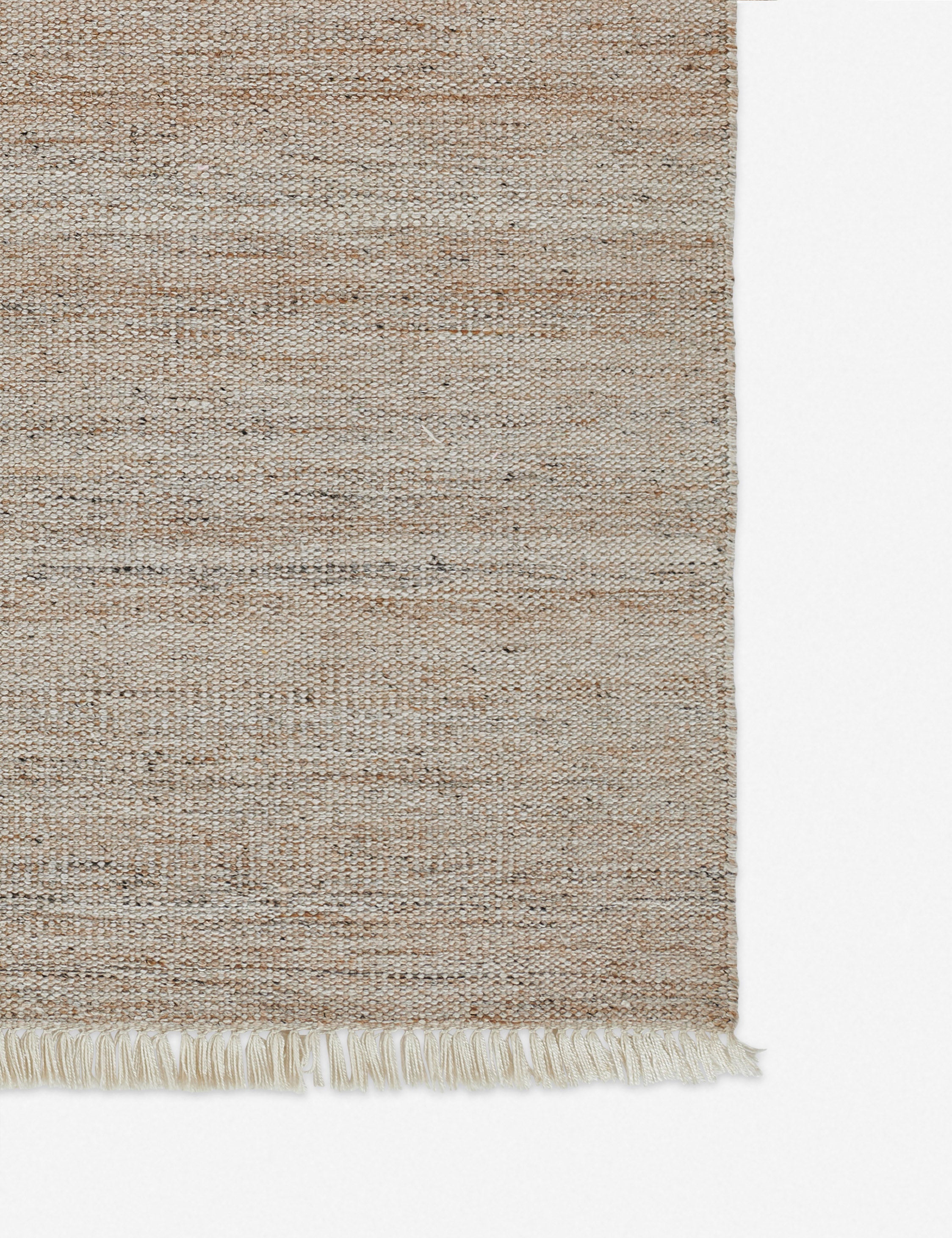 Maxi Monochromatic Fringed Indoor/Outdoor Rug