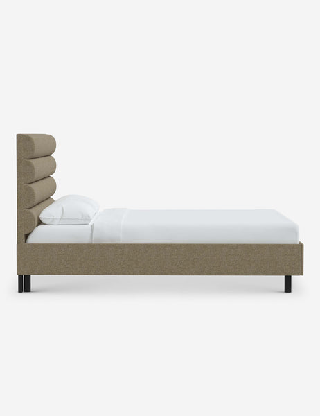 #color::pebble-linen #size::twin #size::full #size::queen #size::king #size::cal-king | Side of the Bailee Pebble Linen platform bed