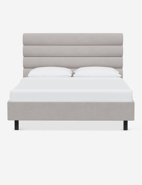#color::mineral-velvet #size::twin #size::full #size::queen #size::king #size::cal-king | Bailee Mineral Velvet platform bed with a horizontal tufted headboard