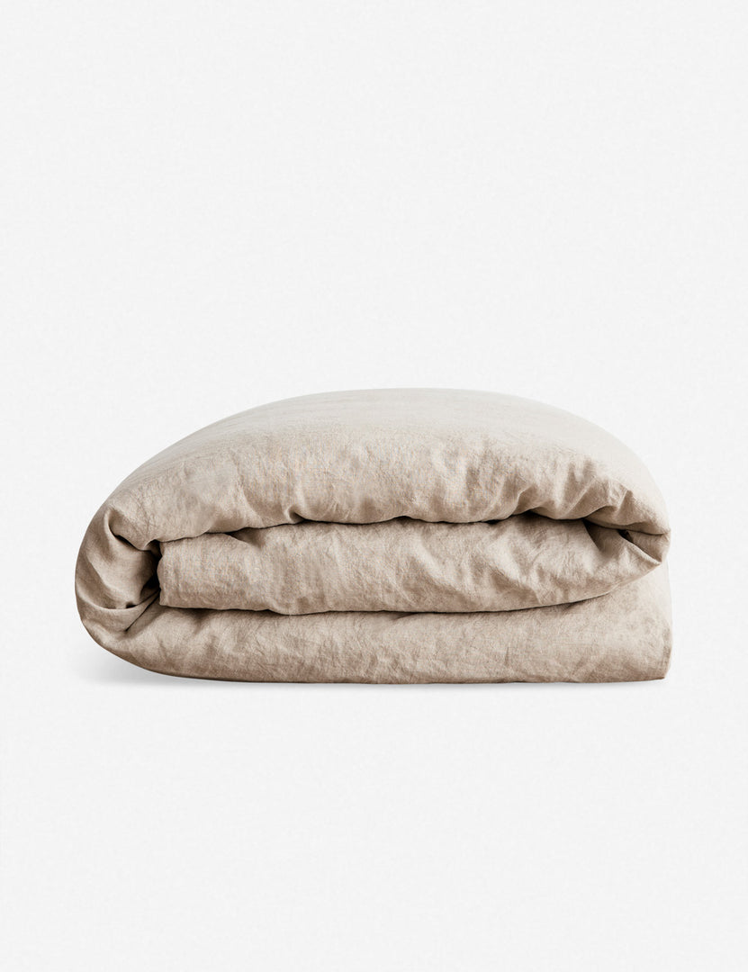 #color::natural #size::king #size::queen | European Flax Linen natural Duvet Cover by Cultiver