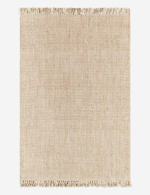 Moshe chunky weave natural Jute Rug with tasseled ends