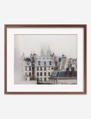 Montmatre Photography Print in a walnut frame
