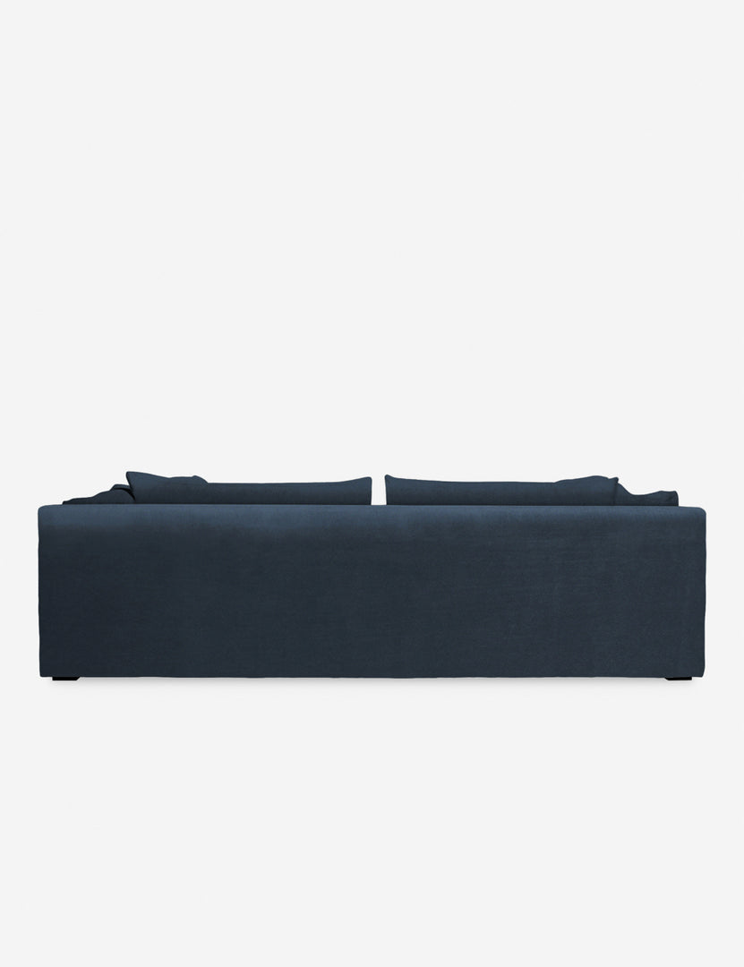 #color::blue-velvet #size::108-W #size::96-W #size::84-W #size::72-W | Back of the Cashel Blue Velvet Sofa