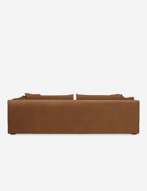 Back of the Cashel Rust Velvet Sofa