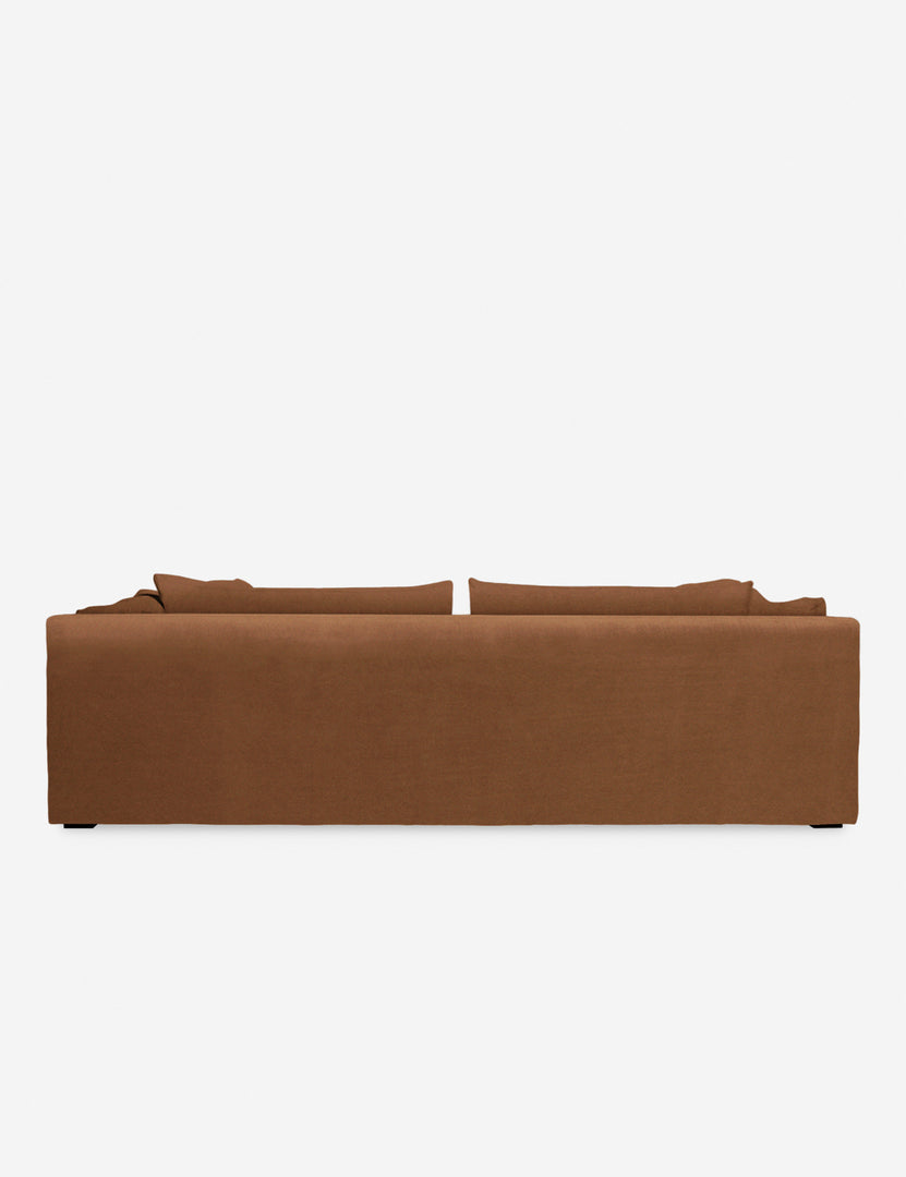 #color::rust-velvet #size::108-W #size::96-W #size::84-W #size::72-W | Back of the Cashel Rust Velvet Sofa