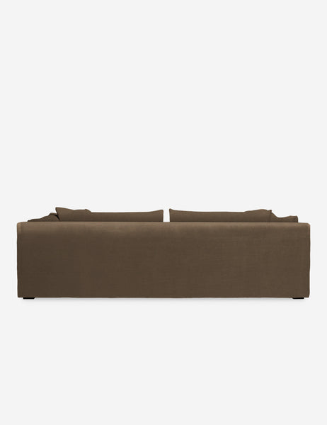 #color::toffee-velvet #size::108-W #size::96-W #size::84-W #size::72-W | Back of the Cashel Toffee Velvet Sofa