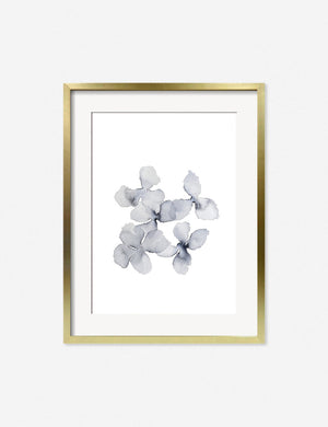 Frozen Leaves Print in a gold frame