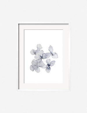 Frozen Leaves Print in a white frame