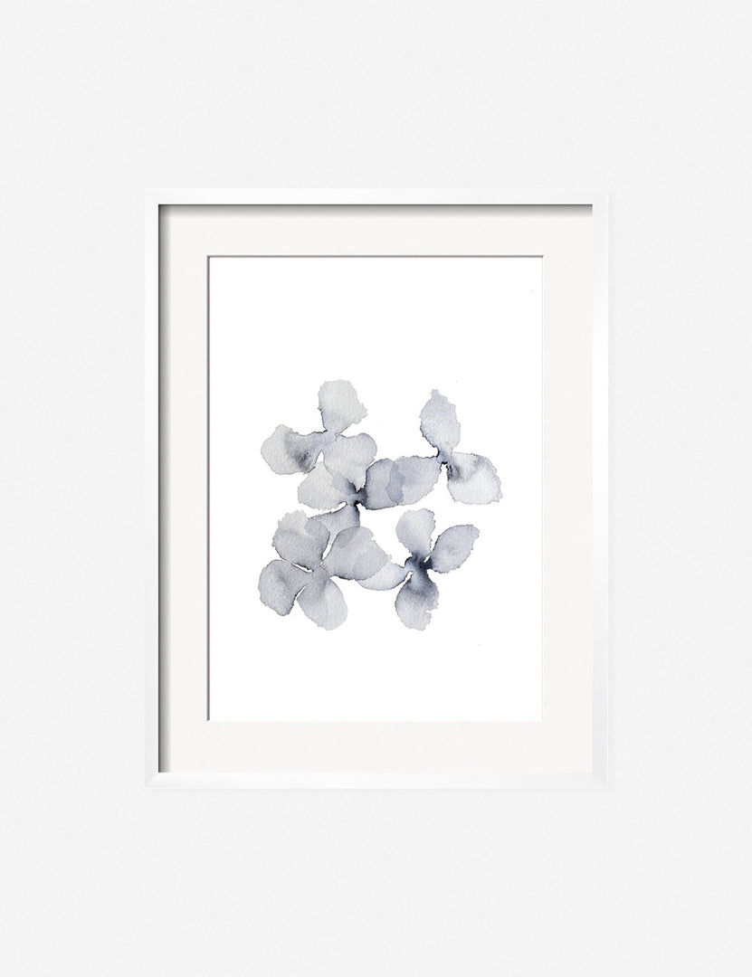 #color::white #frame-option::framed #size::23--x-29- #size::14--x-17- #size::17--x-23- #size::29--x-37- #size::35--x-45- | Frozen Leaves Print in a white frame