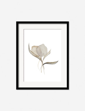 Pale Bouquet Print in a black frame